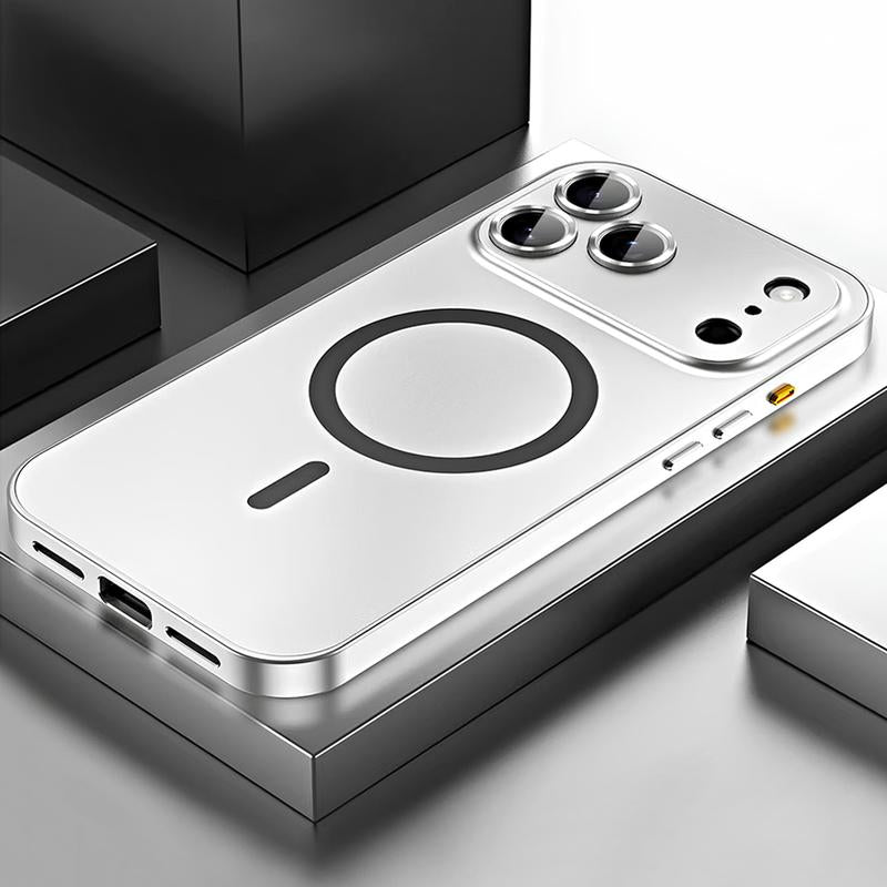 Alloy Aluminum Metal Magsafe Magnetic Case for Iphone 17 Pro Max 16 15 14 13 12 Pro Max Iphone Air 17 Air, Ultra Thin Phone Case Full Coverage Lens Protective Cover