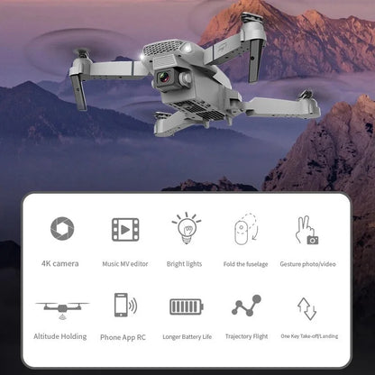 E88 Pro WIFI FPV Drone Wide Angle HD 4K 1080P Camera Height Hold RC Foldable Quadcopter Dron Helicopter Toys Gift