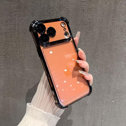 Four-Corner Anti-Fall Transparent Mobile Phone Case, Frame Electroplating, Mobile Phone Case with Anti-Fall Safety Pad, Suitable for Iphone17Promax, Iphone16 15 14 13 12 11Promaxplus, Sturdy and Thickened Mobile Phone Case