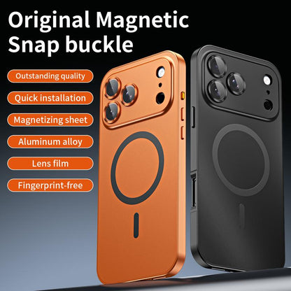 Alloy Aluminum Metal Magsafe Magnetic Case for Iphone 17 Pro Max 16 15 14 13 12 Pro Max Iphone Air 17 Air, Ultra Thin Phone Case Full Coverage Lens Protective Cover