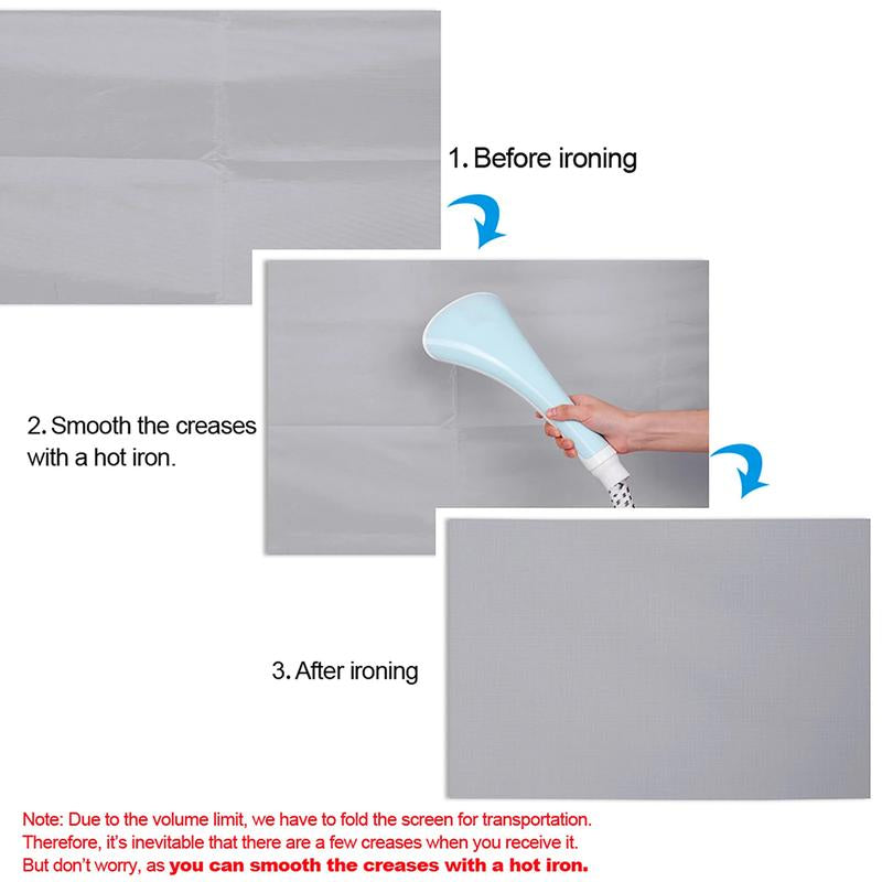 120 Inch Projector Screen, 4K Metal Lightproof Foldable Portable Movie Screen 16:9 for Home Theater Party Office Classroom Outdoor Indoor, Easy Installation with Velcro HD Projector Screen