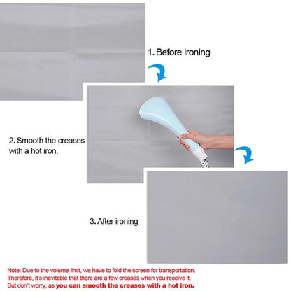 120 Inch Projector Screen, 4K Metal Lightproof Foldable Portable Movie Screen 16:9 for Home Theater Party Office Classroom Outdoor Indoor, Easy Installation with Velcro HD Projector Screen