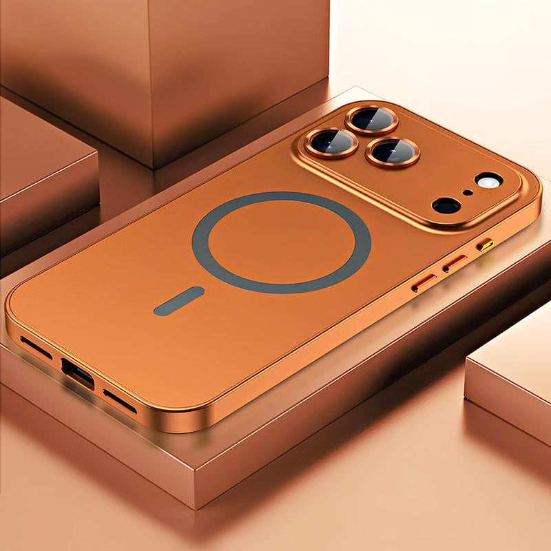 Alloy Aluminum Metal Magsafe Magnetic Case for Iphone 17 Pro Max 16 15 14 13 12 Pro Max Iphone Air 17 Air, Ultra Thin Phone Case Full Coverage Lens Protective Cover