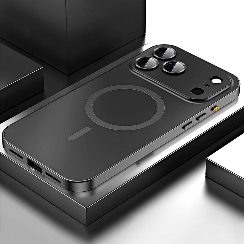 Alloy Aluminum Metal Magsafe Magnetic Case for Iphone 17 Pro Max 16 15 14 13 12 Pro Max Iphone Air 17 Air, Ultra Thin Phone Case Full Coverage Lens Protective Cover