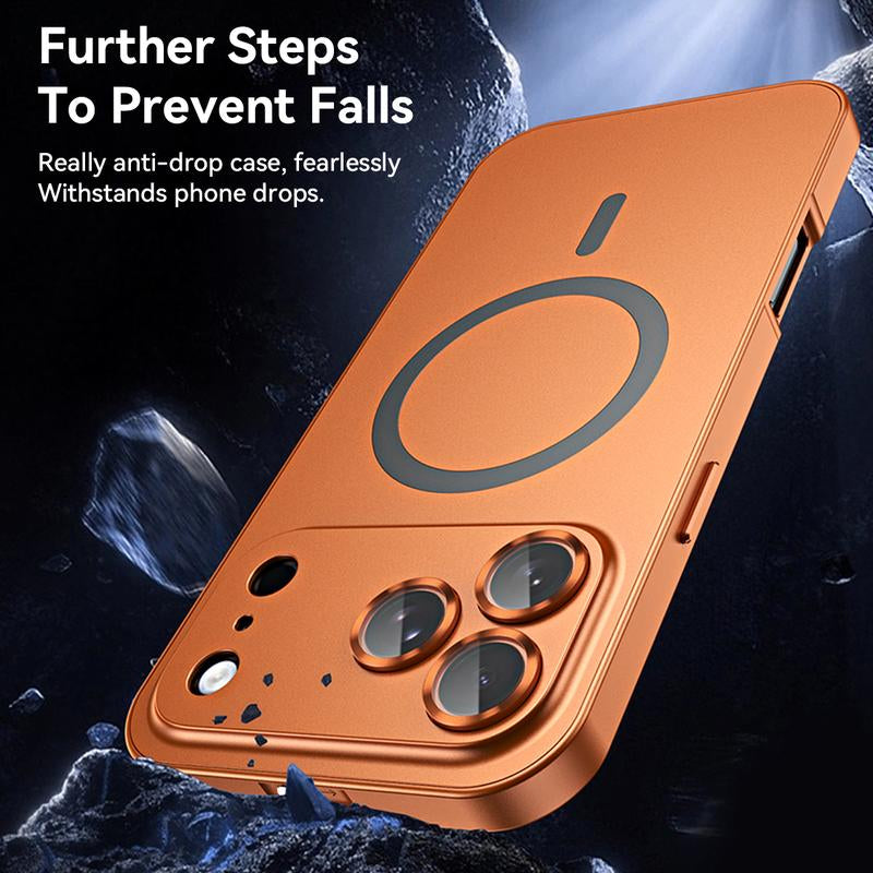 Alloy Aluminum Metal Magsafe Magnetic Case for Iphone 17 Pro Max 16 15 14 13 12 Pro Max Iphone Air 17 Air, Ultra Thin Phone Case Full Coverage Lens Protective Cover